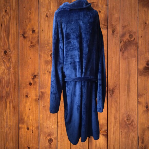 Ross Michaels Men's 2XL/3XL Blue Soft Belted Bathrobe Cozy Robe Loungewear - Picture 7 of 7